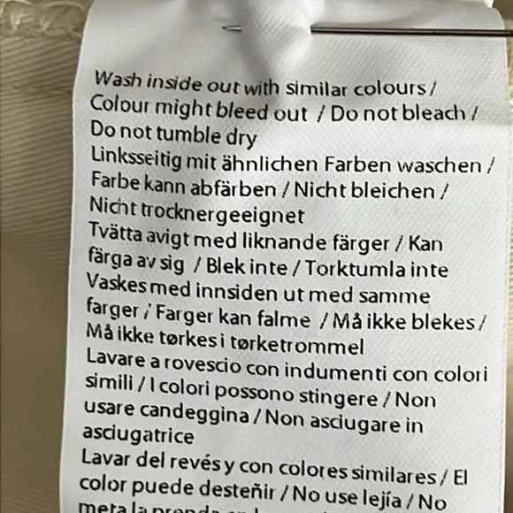 Amendi Gunnar in Light Beige Organic Cotton Pleat Front Button Fly Pants - Sz 32 - Picture 11 of 12